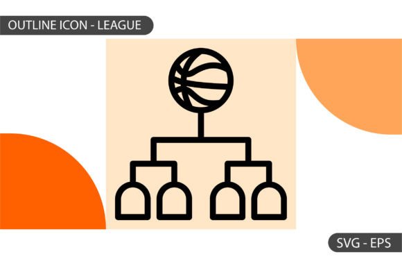 Basketball League Icon: A Versatile Freebie for Modern Graphic Design