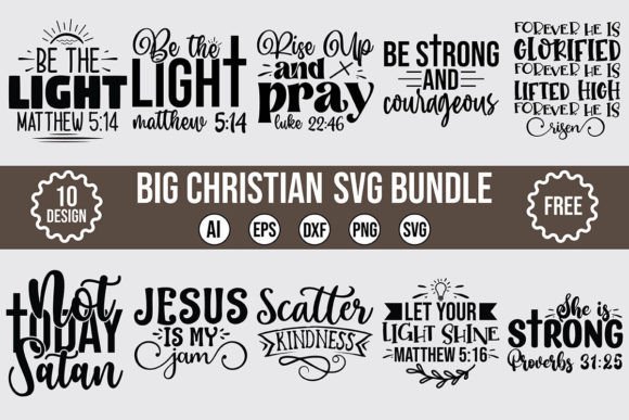 Big Christian SVG Free Bundle for Crafts and Graphics Creators