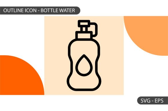 Bottle Water Icon: A Versatile Graphic Design Freebie for Handmade Projects