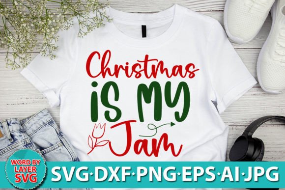 Christmas is My Jam SVG Design: A Graphic Asset for Crafty Content Creators