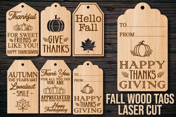 Fall Wood Tags SVG Laser Cut File: A Versatile Design Asset for Autumn Amp Campaigns