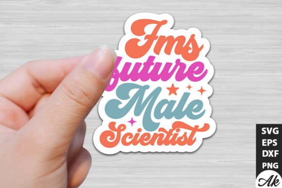 Fms Future Male Scientist Stickers Design: A Versatile Graphics Asset for Crafts & Branding