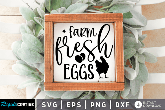 FREE Farm Fresh Eggs SVG Design for Crafts and Graphics