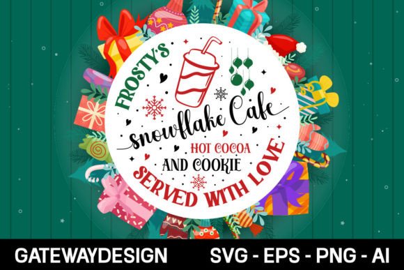Frosty's Snowflake Cafe Hot Cocoa and Co Graphics for Crafts