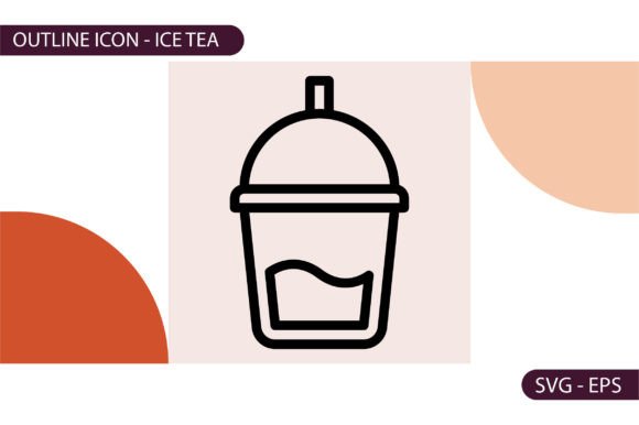 Ice Tea Icon: A Versatile Graphic Design Asset for Local Business Branding
