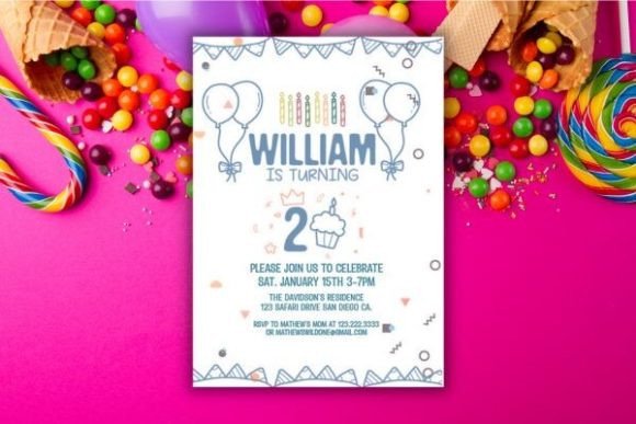 KIDs 2th Birthday Invitation Card SVG: A Designer's Practical Take