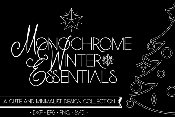 Monochrome Winter Essentials: A Graphic Design Asset for Modern Bloggers and Content Creators