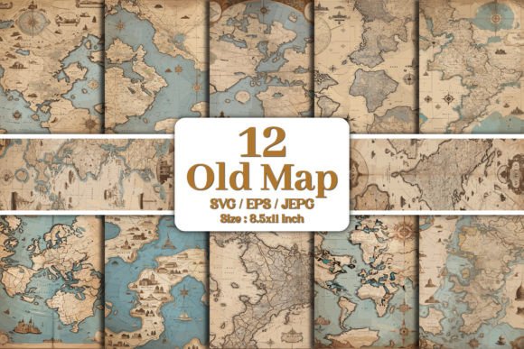 Old Maps Digital Paper: A Versatile Graphic Design Asset for Creative Marketers