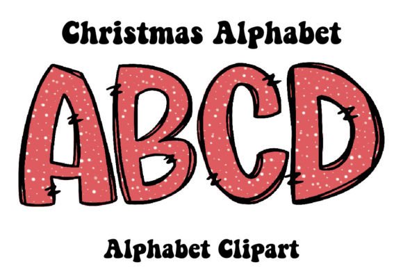 Pink Snows Christmas Alphabet Doodle: A Festive Graphic Freebie for Local Branding