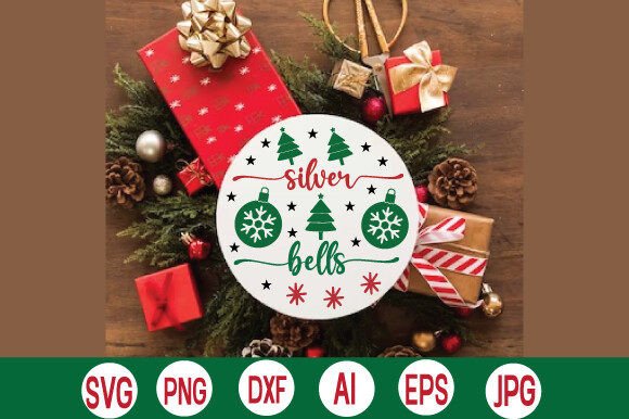 Silver Bells Graphic Design Asset for Crafts and Creations