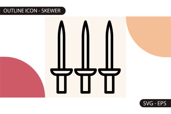Skewer Icon: A Simple Graphic Design Asset for Local Business Branding