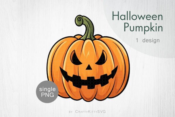 Spooky Halloween Pumpkin PNG Clipart for Crafts and Graphics