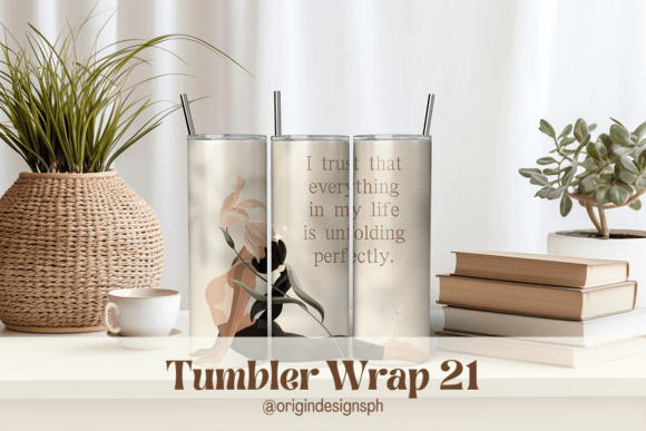 Tumbler Wrap 21: A Vibrant Graphic Design Asset for Crafts and Creative Projects