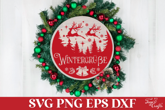 Wintergrüße Girlande Plotterdatei – A Versatile Graphic Design Asset for Craft and Commercial Projects