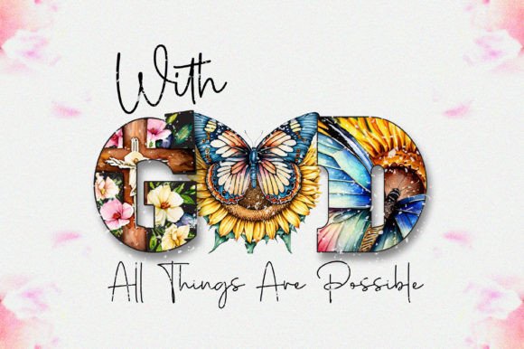 With God All Things Are Possible Sublima Graphics for Crafts